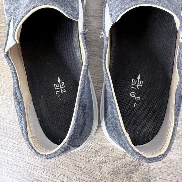 Opie Way Indigo Blue Suede Lo Top Slip On Sneakers Mens Size 10 Handmade In USA - Picture 9 of 9